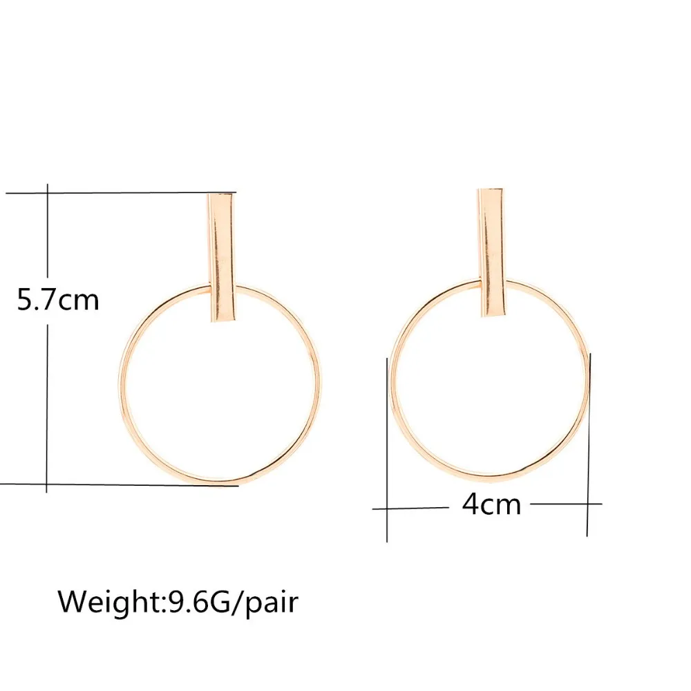 Новинка, минималистичный простой геометрический большой круглый светильник, золотые серьги-гвоздики для женщин, современные повседневные Ювелирные серьги bijoux brincos