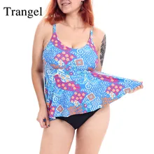 Trangel женский купальник классический печати бикини плюс размеры купальники для малышек для женщин Push Up купальный костюм комплект