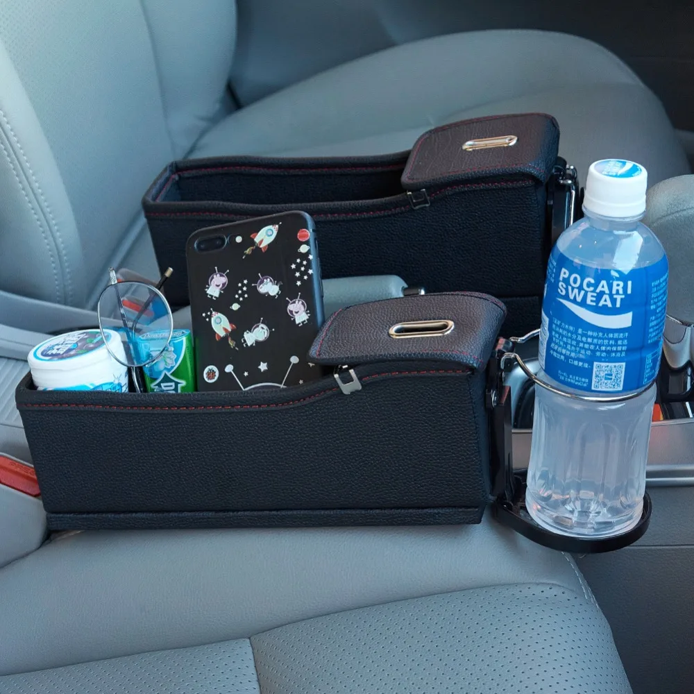 Автомобильное сиденье щелевая коробка для хранения монет коллектор подстаканник PU автомобильный ящик для хранения Органайзер зазор щелевой наполнитель укладка