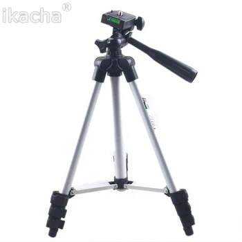 

Professional Foldable Camera Tripod Holder Stand 1/4" Screw 360 Degree Fluid Head Tripod Stabilizer Aluminum with Phone Holder