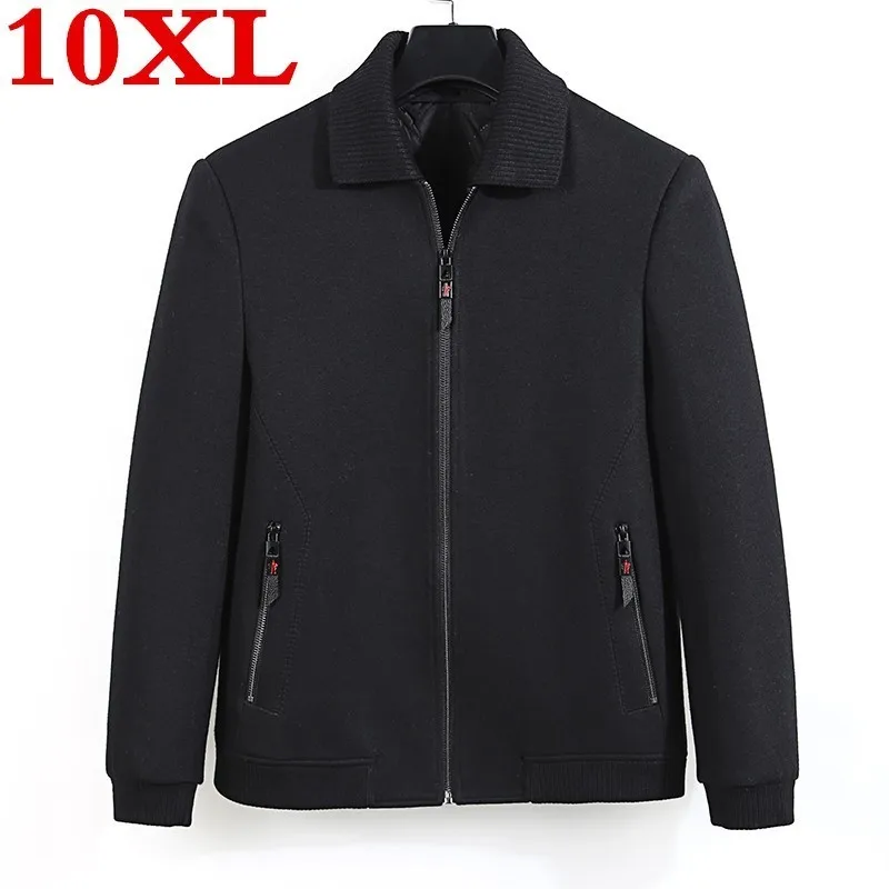 

high quality Plus size 8XL 7XL 6XL5XL New Winter woolen men casual thick overcoat mens warm Windbreaker trench coat Jackets