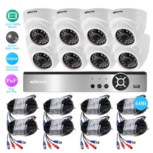 KKmoon 16CH DVR 1080 P система AHD CCTV видеорегистратор 8 шт. 1080 P домашняя камера безопасности для помещений комплекты наблюдения ночного видения