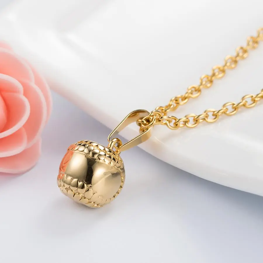 WAWFROK Classic Sporty Baseball Pendants Necklaces Women Men Charm 316L