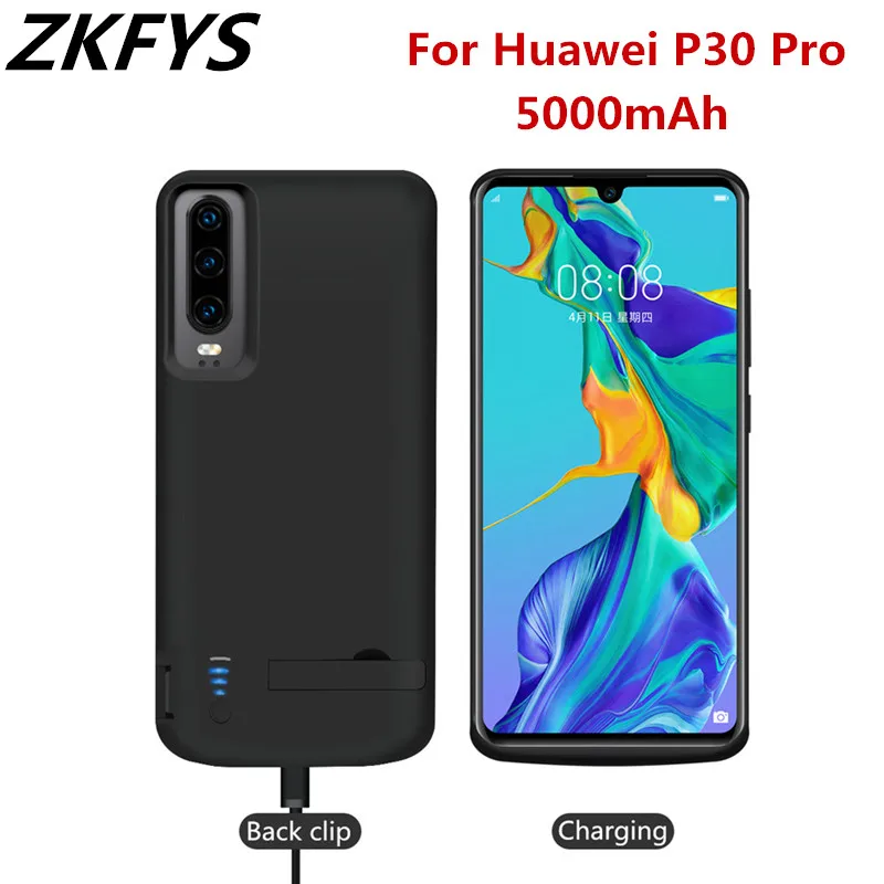 

For Huawei P30 Pro Battery Case Backup Back Clip Fast Battery Charging Cover Case 5000mAh High Quality Power Bank Battery Case