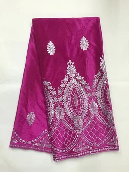 

Latest Style African Lace Fabric 2019 Velvet Sequins Embroidery Lace Fabric Bridal Wedding French Velvet Lace Fabric Pink(5-19
