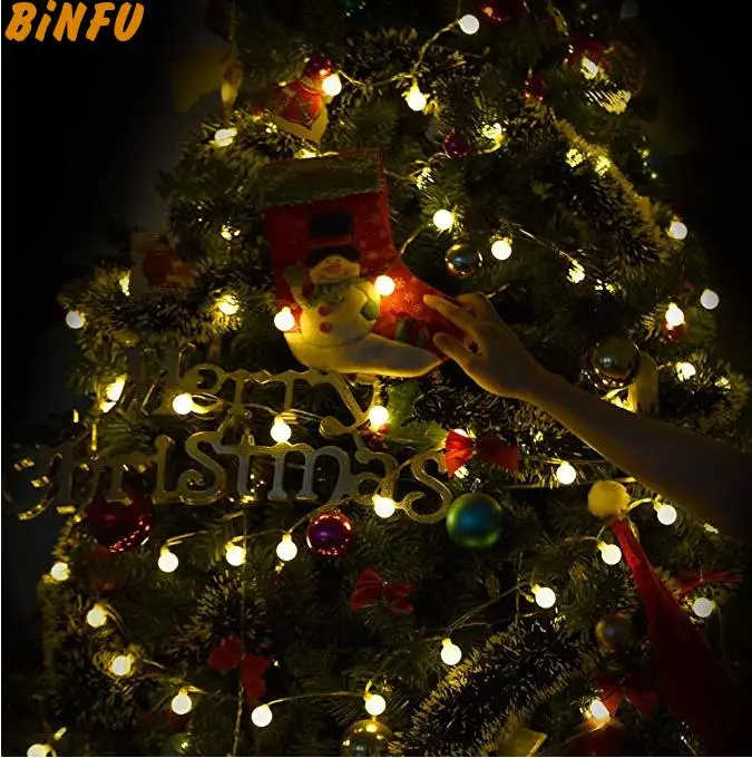 Fairy Lights Garland Multicolor Led Ball String Christmas Fairy Lights Garland Multicolor Led Ball String Christmas Tree For Home Outdoor Indoor Wedding Party Decoration In Lighting Strings From