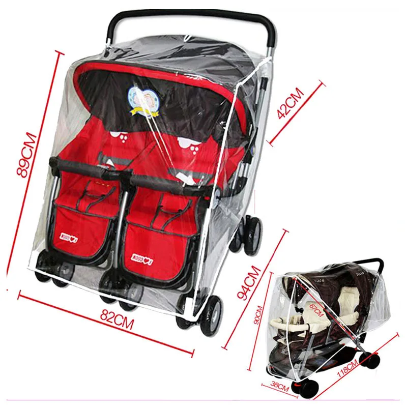Wonderfold W4 Wagon Rain Cover – Waterproof, Windproof Stroller Cover For 4-Seater Wagon