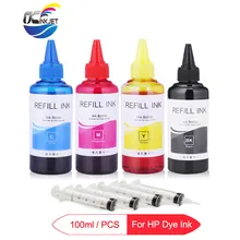 4x100ml Universal Dye Ink Bottle For HP 178 364 564 655 670 685 711 920 932 933 934 950 951 952 953 954 955 Printer Ink For HP