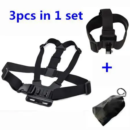 

Harness Adjustable Chest Belt Elastic Camera Head Strap Mount Bag For Gopro Hero 3 4 SJ4000 Accessories Black Edition