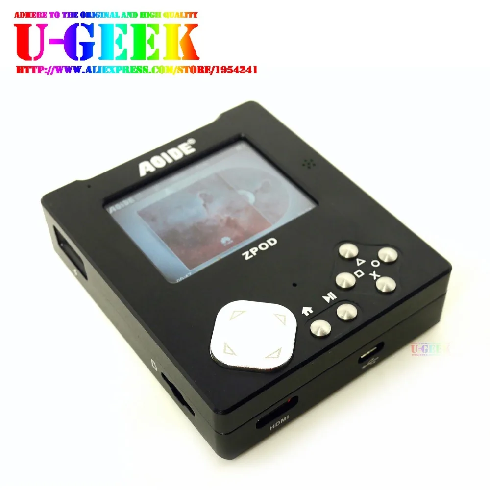 UGEEK ZPOD lossless HiFi музыкальный плеер доска+ алюминиевый чехол с ЧПУ комплект | 192 k/24 бит | w/o Raspberry Pi Zero | Портативный | игровой плеер | Retropie