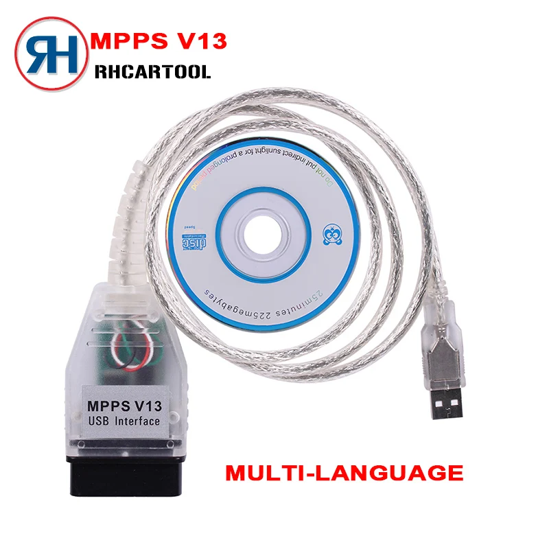 

2018 New SMPS MPPS V13.02 V13 K CAN Flasher Chip Tuning ECU Programmer Remap OBD2 MPPS V13.02 Professional Diagnostic Cable