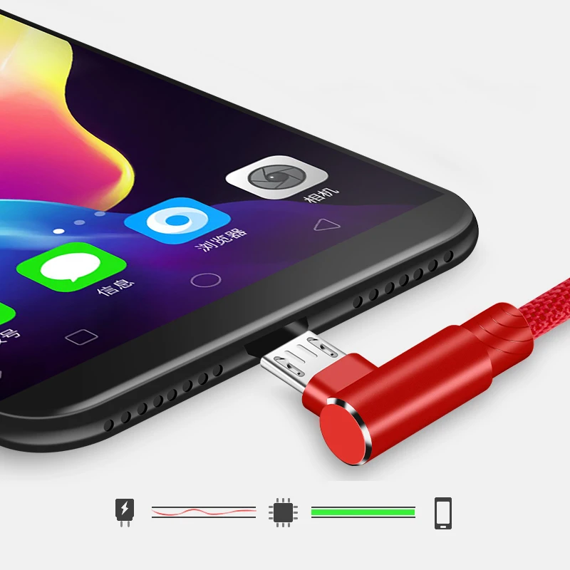Suntaiho USB к Micro USB кабель l-образный провод для быстрого заряда для телефона Android кабель синхронизации данных для samsung/xiaomi/Meizu/htc/sony