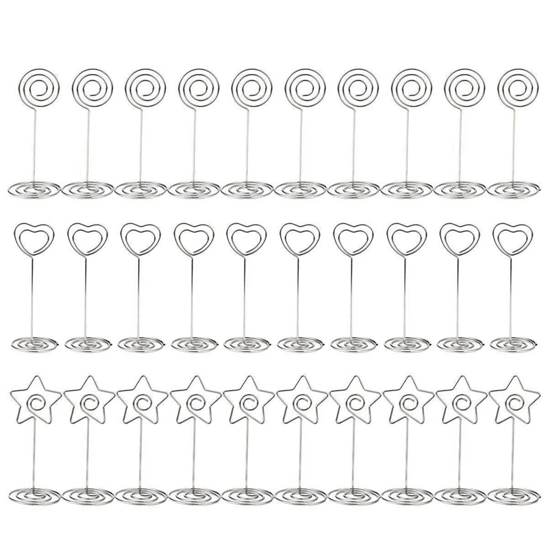 30 упаковок расположение столиков держатель карты, 3,3 дюймов настольная линия сердце кольцо созвездие логотип расположение визитная