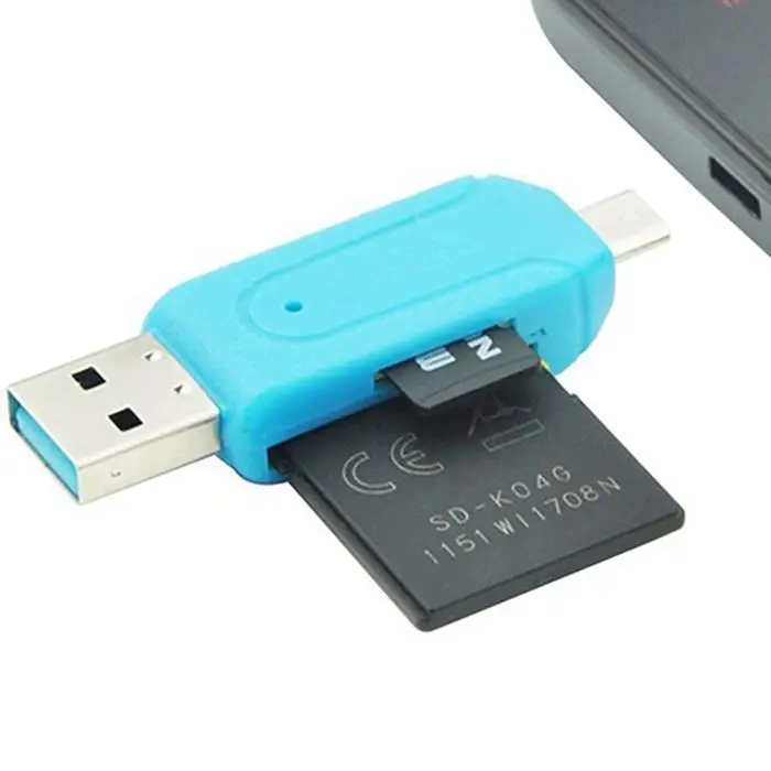 USB 2,0 OTG кардридер Micro USB SD/TF кардридер SD/TF для дома, путешествий, офиса и т. д. адаптер для телефонов/ПК