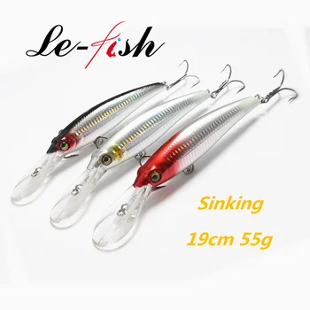 

Le-Fish 19CM/55G Big Game Minnow Sea Fishing Crankbait Bass Hard Bait Tuna Lures Wobbler Trolling Lure Fishing lure