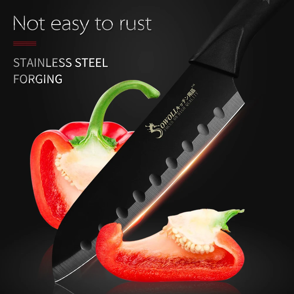 Sowoll Stainless Steel Kitchen Knife 3.5'' 5'' 7'' 8'' Paring Utility Santoku Slicing Bread Chef Knife Meat Fish Kitchen Gadgets Sowoll Stainless Steel Kitchen Knife 3.5'' 5'' 7'' 8'' Paring Utility Santoku Slicing Bread Chef Knife Meat Fish Kitchen Gadgets