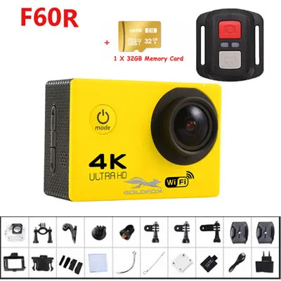 4K WIFI Спортивная Экшн камера с дистанционным управлением Ultra HD go