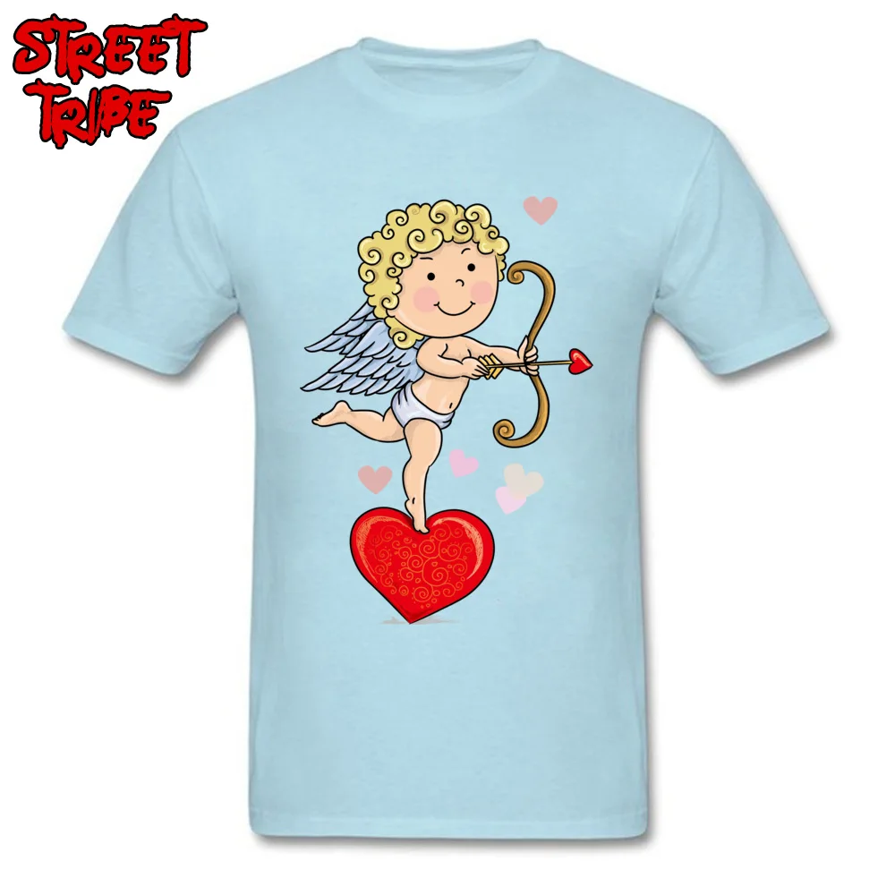  Men T-shirts Comics Summer Tops T Shirt All Cotton Round Neck Short Sleeve Casual Top T-shirts VALENTINE DAY Top Quality child standing in the heart 20946 light