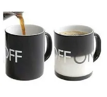 La Taza de Cerámica increíble OFF ON Taza Cambiante del Color Mágico Taza de Café Taza De Cerámica de Temperatura Cambio de Empuñadura de Regalo Para Los Amigos