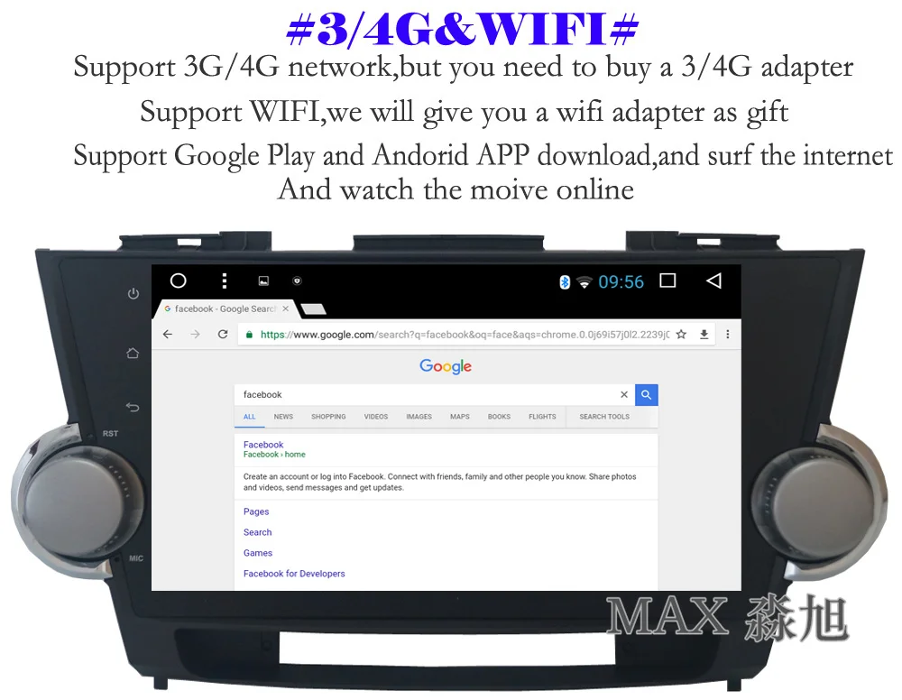 Best MAX GPS Navigation Radio Android 8.1.0 Car DVD Player for Toyota Highlander Old 2009-2013 RDS Bluetooth Call WiFi SWC Free Map 8