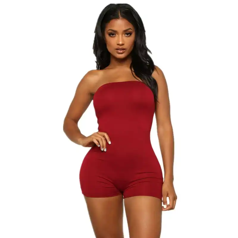 strapless bodycon jumpsuit