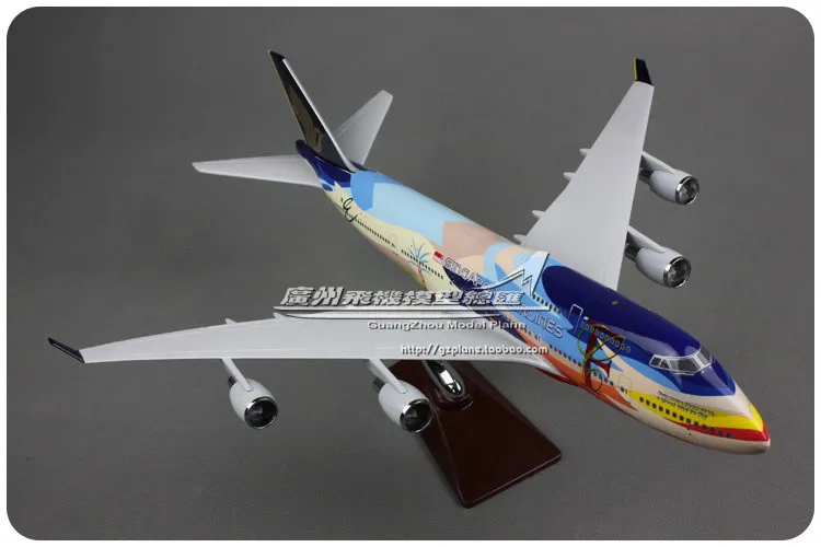 Модель самолета авиакомпании Singapore Airlines модель из смолы 47 см Боинг 747 400