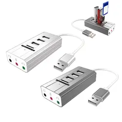 USB 2,0 Multifunctional-HUB разъем аудио порты TF слот SD карты три функции в одном слот-адаптер