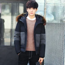 2017 New Long Winter Down Jacket With Fur Hood Men’s Clothing Casual Jackets Thickening Parkas Male Big Coat down jacket
