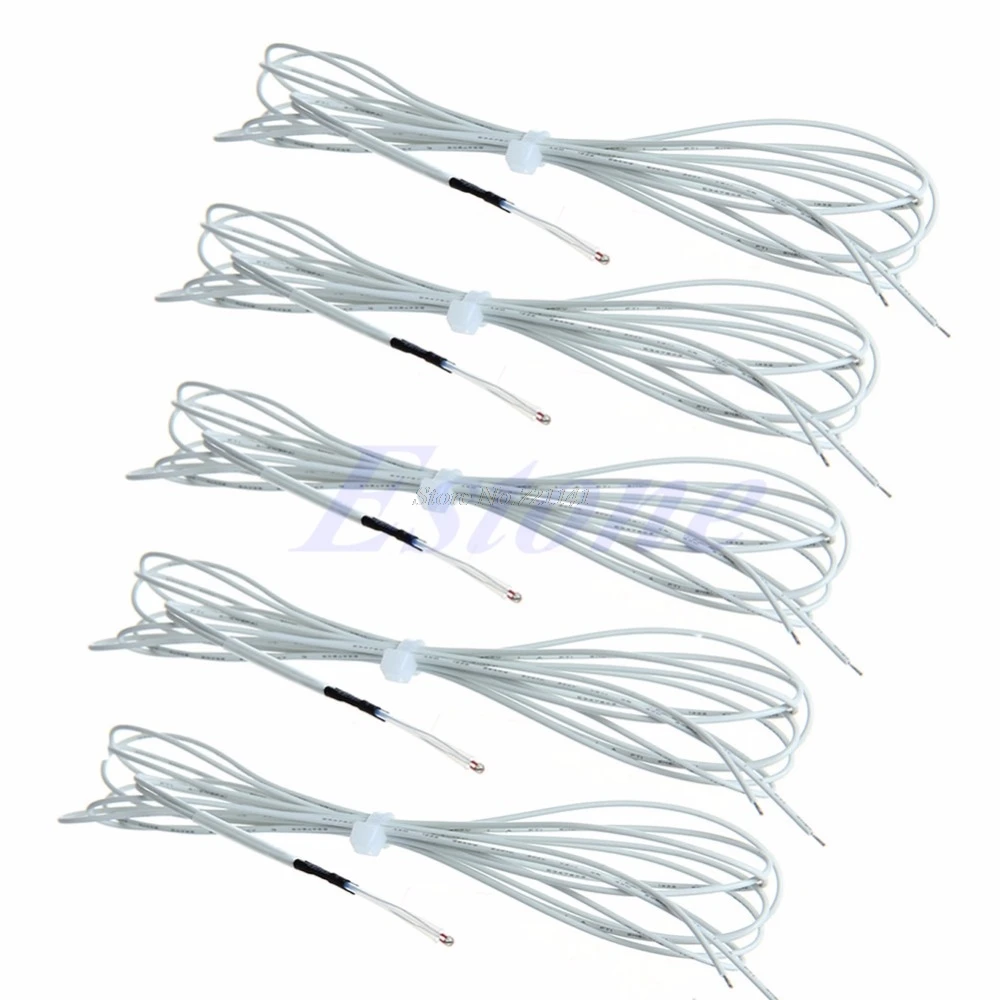 5 шт. Reprap NTC 3950 термистор 100K с 1 метровым кабелем провод для 3d принтера