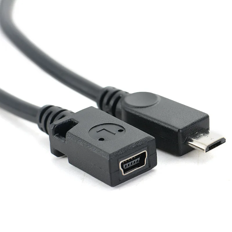 

Micro USB Male To Mini Usb Female Data Charging Adapter Cable Converter Mini T-type Female Port Android Conversion MP3 Socket