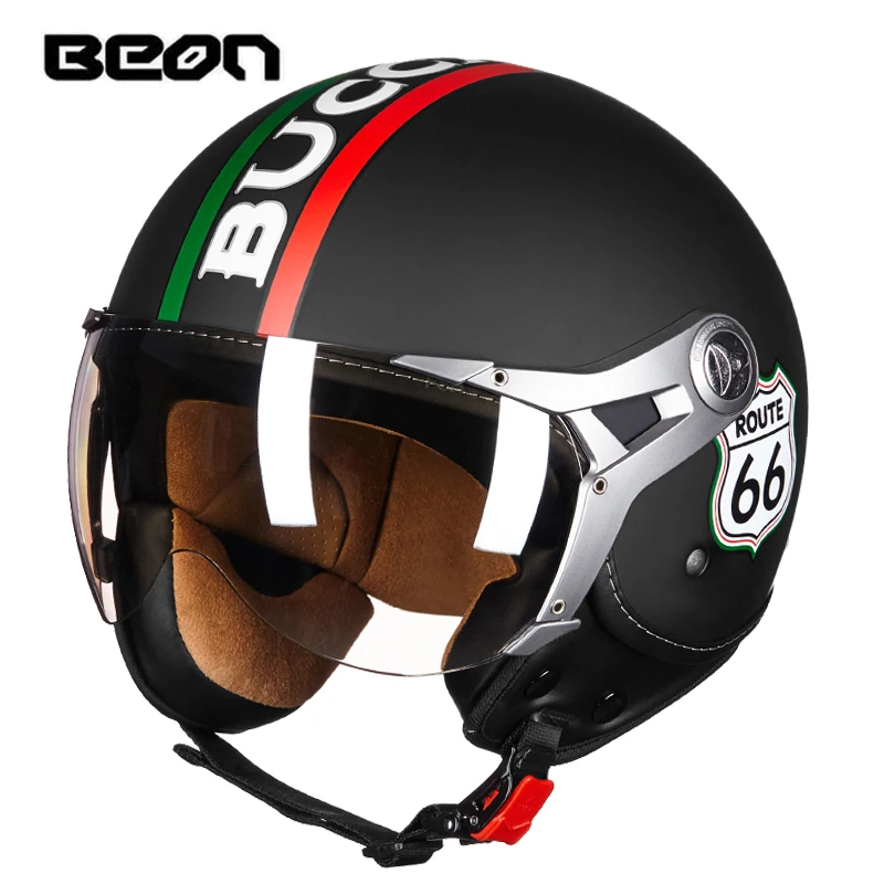 

Free shipping BEON motorcycle helmet capacete four seasons universal Harley motorcycle retro helmet cafe racer helmet