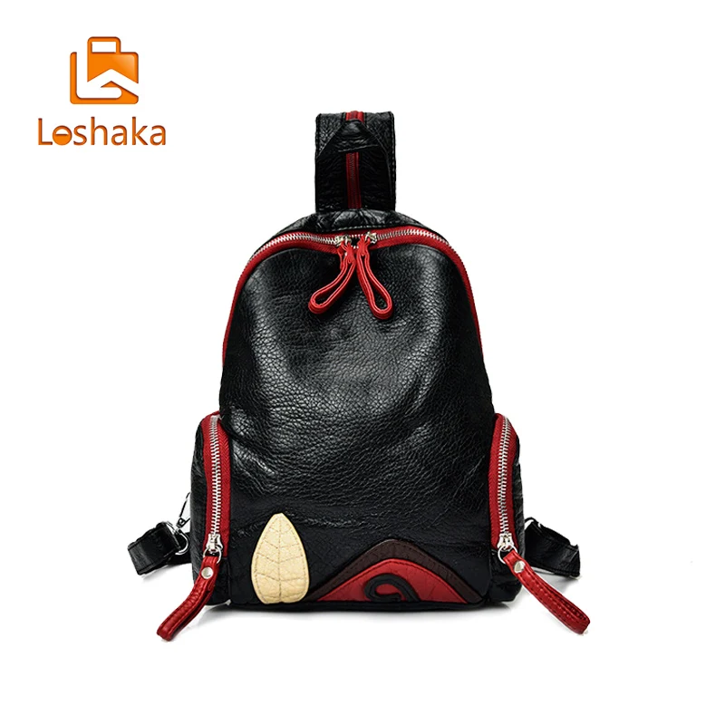 Loshaka 2017 New Brand Women Casual Backpack Vintage Daypacks Zippered