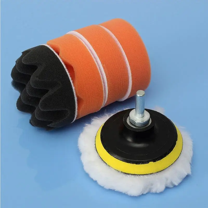 

6Pcs/Set 3 Inch Car Auto Polishing Buffing Pad Sponge Kit With Compound M10 Drill Adapter Buffer