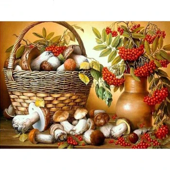 

5d DIY Diamond Painting Full Square Diamond Embroidery Plant Rhinestones Mosaic Set Mushroom Handmade Crafts Cross Stitch HYY