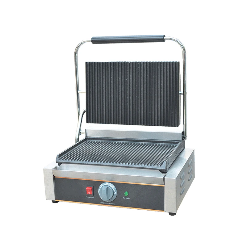 110/220V 1800W Commercial Electric Contact Grill Steak Machine Non