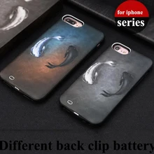 Для iphone 8/8 plus задняя защелка-зарядное устройство беспроводной мобильный источник питания Тай Чи рыбы питания для мобильного телефона для iphone 6/7/plus/x 6000 мА-ч