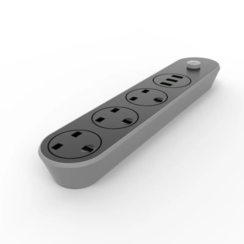 Новинка Интеллектуальное зарядное устройство USB с 3 розетками и USB-портами 1 6 м |