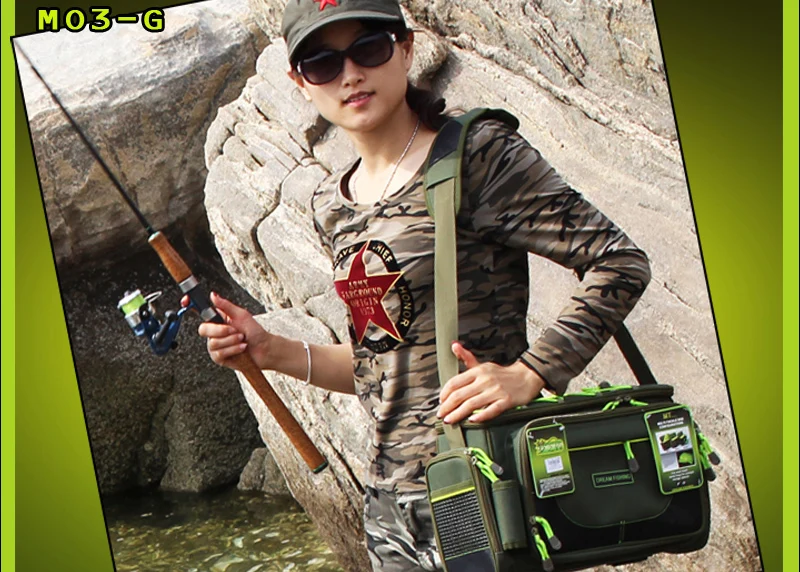 Multifunctional Fishing Bags 45 * 15 * 25cm Canvas Lure Waist Pack