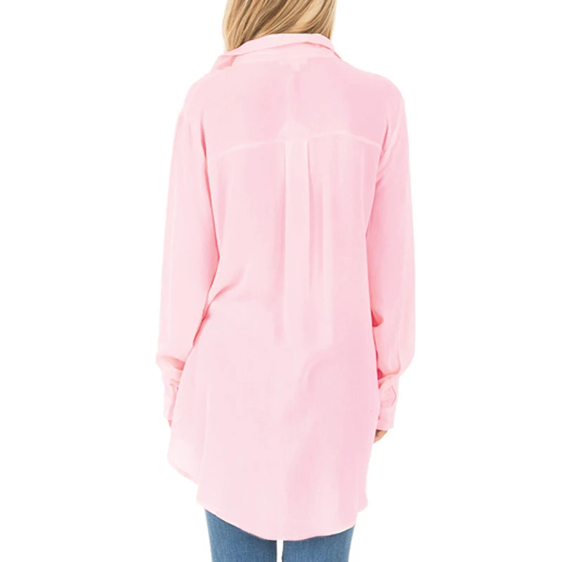Women's Long Sleeve Lace Up Shirt Ladies Loose Casual Party Blouse Tops T-shirt