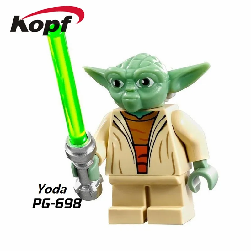 

Single Sale Super Heroes Space Wars Yoda Finn Stormtrooper K-3PO Bricks Action Figures Building Blocks Children Gift Toys PG698
