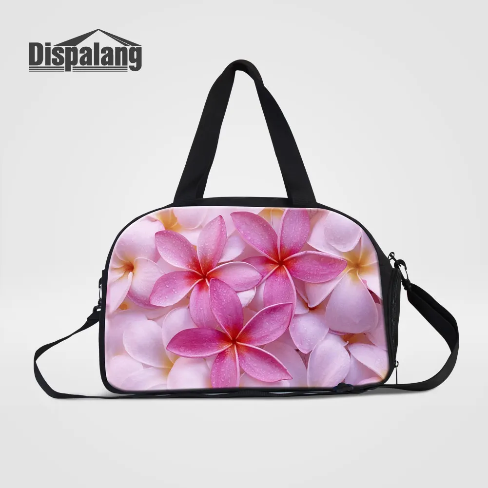 

Dispalang Women's Travel Bags Shoulder Messenger Bag With Shoes Pocket Cute Flower Hand Duffle Bags For Girls Weekender Handbags