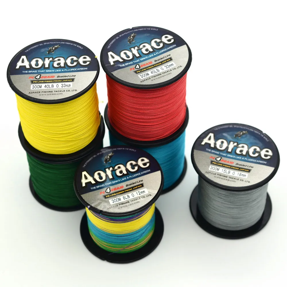 Buy 300M Braided fishing line 8LB 90LB Multi/Yellow
