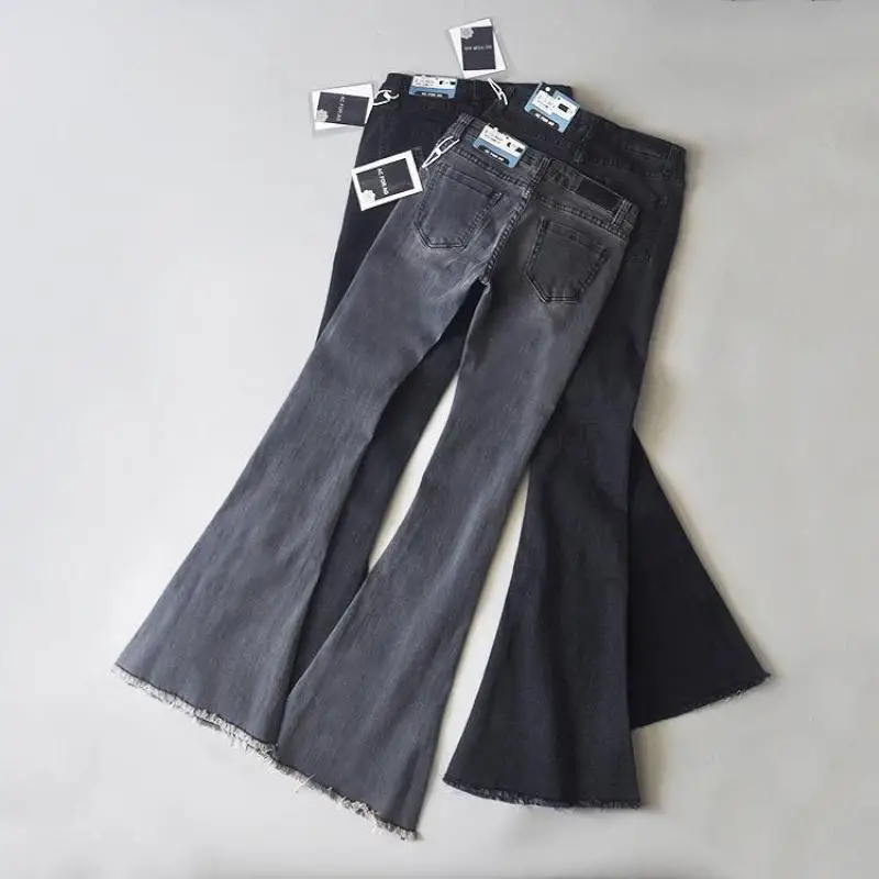 Джинсы женские мягкие с эффектом поношенности на весну 2020|flare jeans women|flare jeansskinny woman