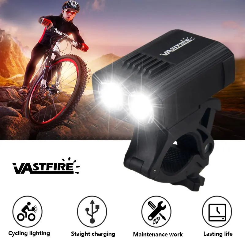 Best Waterproof USB Rechargeable Bike Light 5 Light Modes MTB Cycling Light Built-In Battery Bicycle Lamp for Safety Night Cycling 0