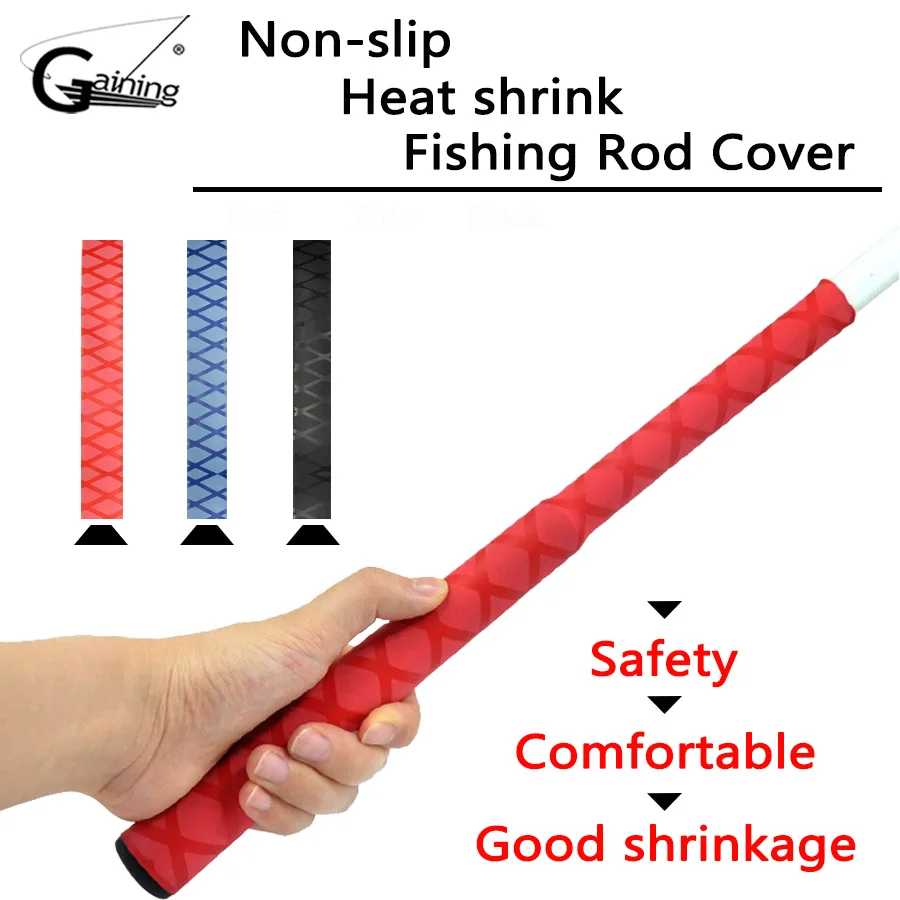 

1pcs Diameter 15/20/22/25/28/30MM Slip Heat Shrinkable Tube Rod Gloves Anti Skid Fishing Heat Shrink Electrical Insulation 1M