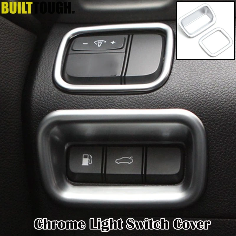 

For Kia Optima K5 JF 2016 - 2019 Chrome Head Light Fog Lamp Switch Panel Cover Foglight Button Trim Bezel Decoration Molding