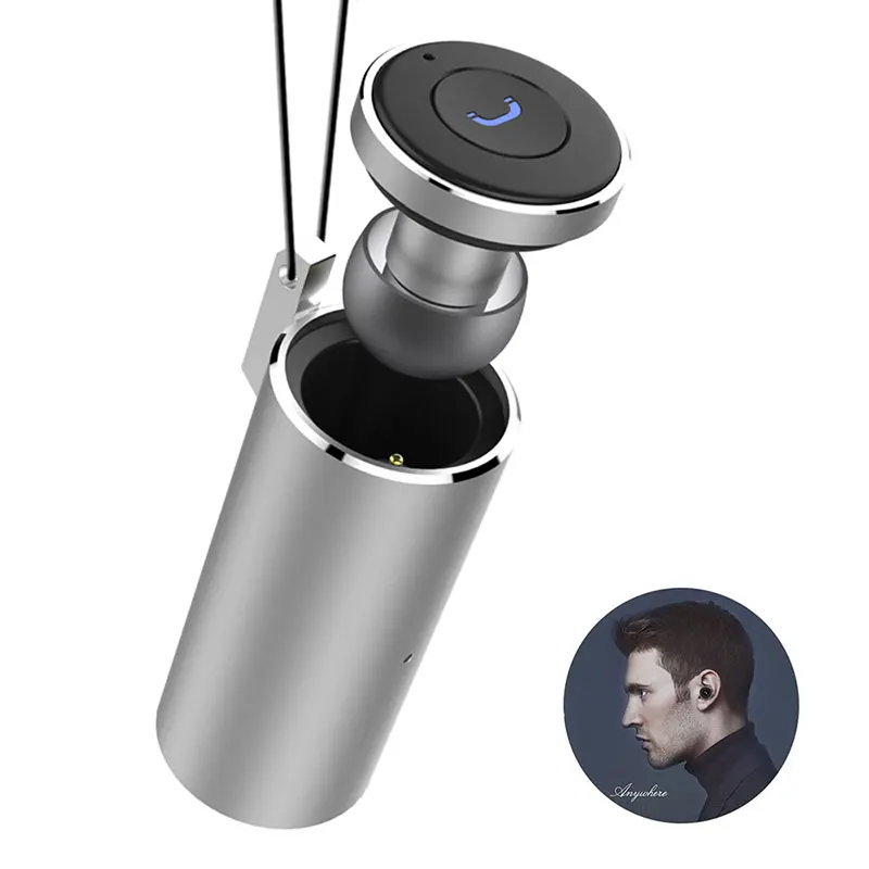Q20 Wireless Bluetooth Stereo In ear Headset Answer call For Phone Mini BT 4.0 Pendant Necklace