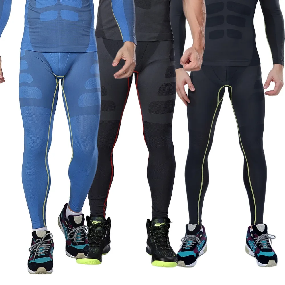 Новое поступление года Нейлон Удобные Для мужчин Спорт Бег обтягивающие узкие штаны длинные Леггинсы под брюк Одежда высшего качества
