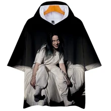 Frdun Tommee 3D Billie Eilish Летние повседневные футболки Женская/мужская летняя одежда горячая Распродажа kpops с коротким рукавом размера плюс