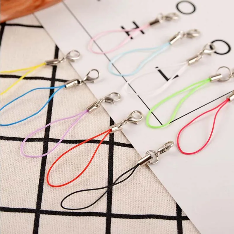 50pcs/lot 65mm Multi Colored Cell Phone Strap Lariat Lanyard Cords